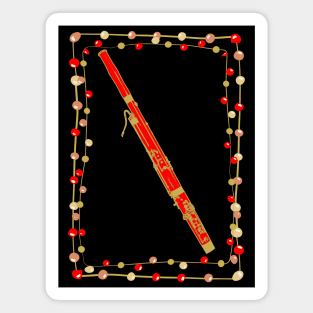 Christmas Bassoon Magnet